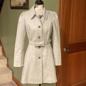 Banana Republic Gray Italian Wool Coat, Size XS